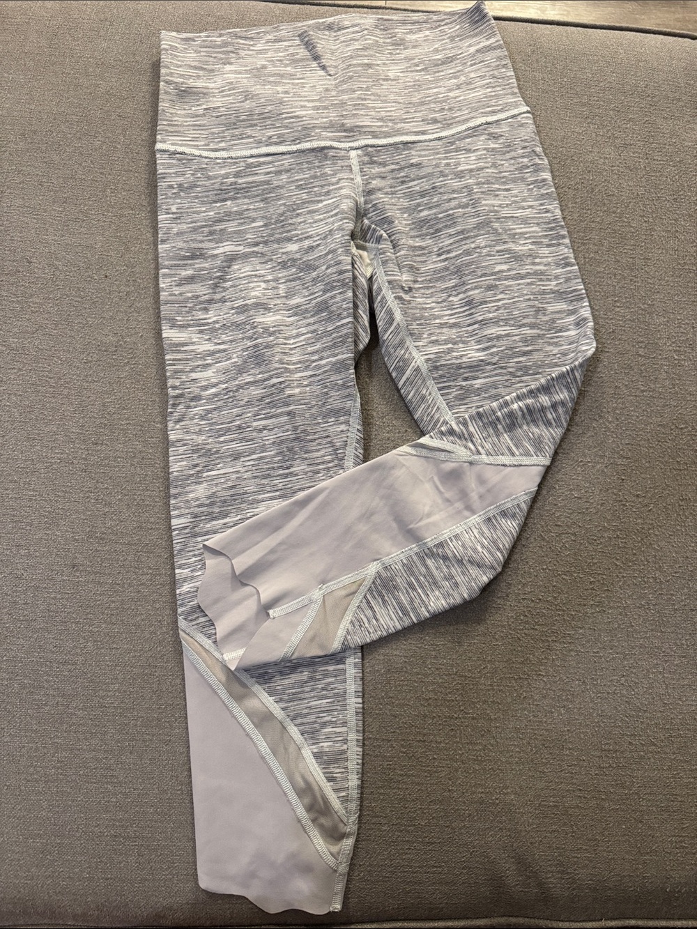 lululemon athletica Light Gray Marl High-Rise Mesh Panel Jeggings